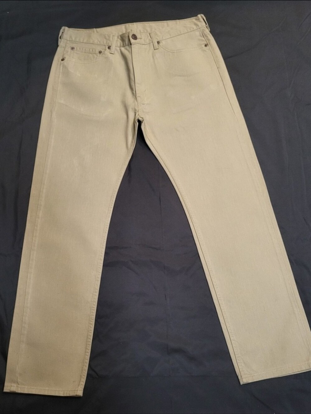 Levi's 505 Khaki Jeans Regular Fit Straight Leg Jeans Men Size 36X32